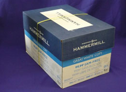 Box of Hammermill copy paper